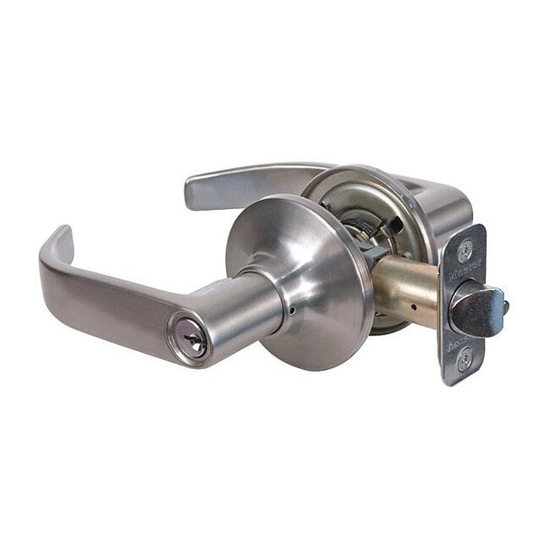 Master Lock Lever Lockset,Satin Nickel,Return Style RL0115KAS