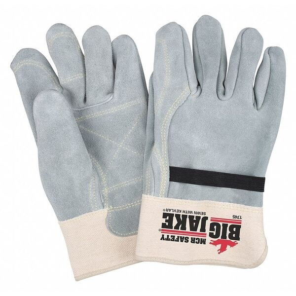Mcr Safety Leather Gloves, Cut Level A2 ,Uncoated ,M 12 PK 1745M