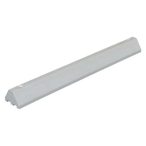 Parking Curb, HDPE, 4 in Height, 6 ft Length, 15 lb, White