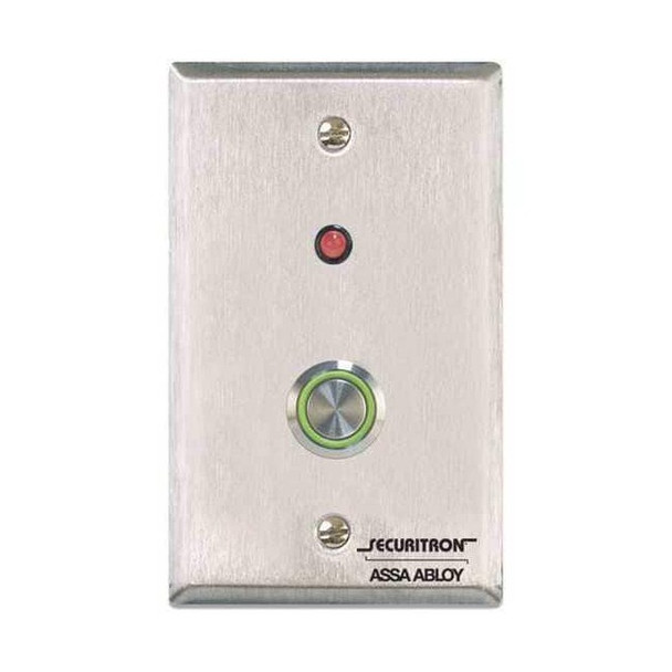 Securitron Push to Exit Button,SPDT,Momentary,4A PB4L-2