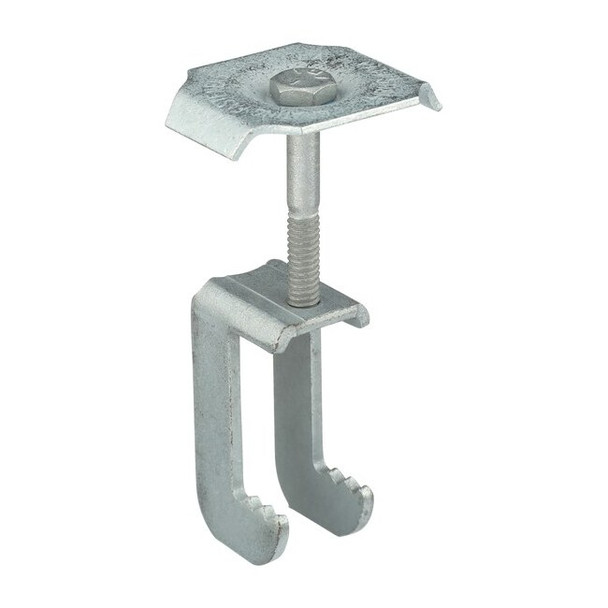 Grating Clip, For Screw Size 1/4 in, Carbon Steel, Galvanized, 50 PK