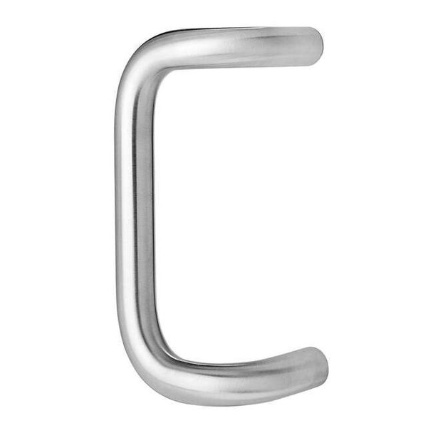 Rockwood Offset Pull Handle, Stainless Steel, Satin, Clips/Fasteners BF157.32DMS