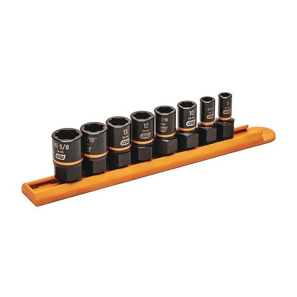 8 Piece 1/4" & 3/8" Drive Bolt Biter Impact Extraction Socket Set