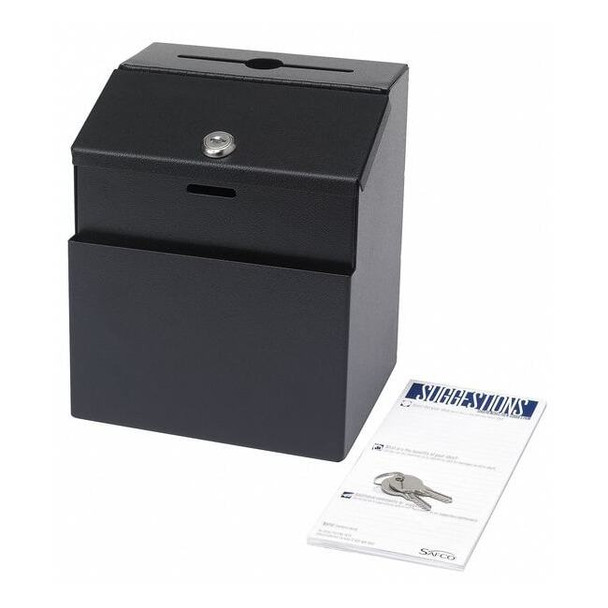 Safco Suggestion Box, Blk, 8 1/2" H, 7 1/4" W 4232BL