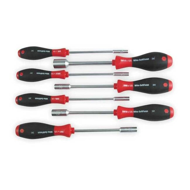 Wiha Nut Driver Set,Metric,Solid,7 pcs. 34194