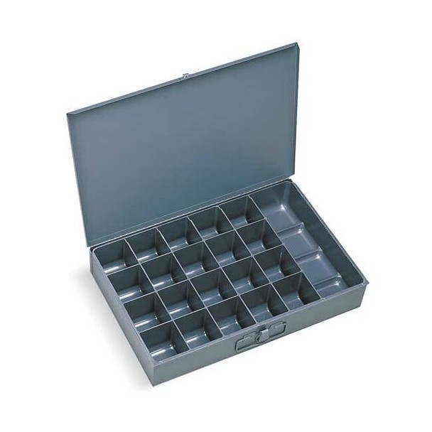 Steel, Compartment Drawer, 12 1/2 in D x 3 1/8 in H x 18 3/8 in W