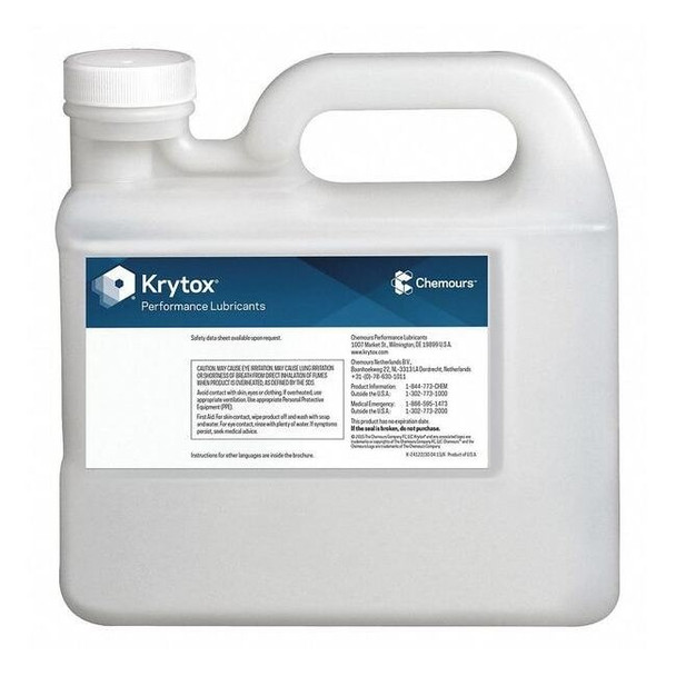 Krytox Lubricant, 5kg, Pail, Synthetic Base, Colorless 1525