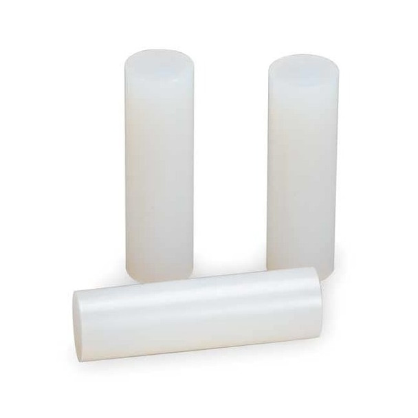 Hot Melt Adhesive, Clear, 5/8 in Dia, 2 in L, 40 sec Begins to Harden, 484 PK