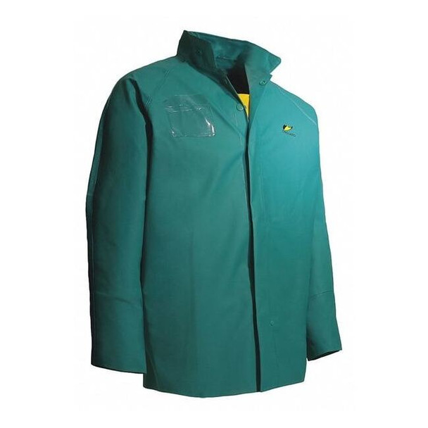 Onguard Chemtex Rain Jacket,Hood Snaps,Green,3XL 7103200