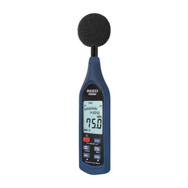Reed Instruments Sound Level Meter, Datalogger with Bargraph, 30 to 130 dB R8080