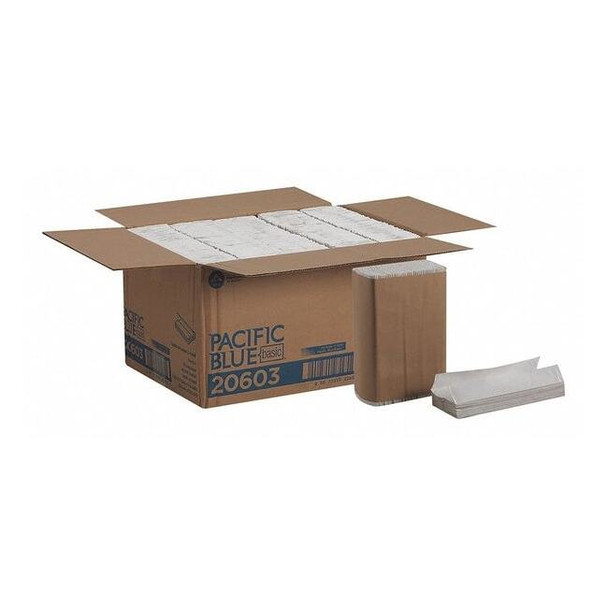 Pacific Blue Select C-Fold Paper Towels, 1 Ply, 240 Sheets, White, 10 PK