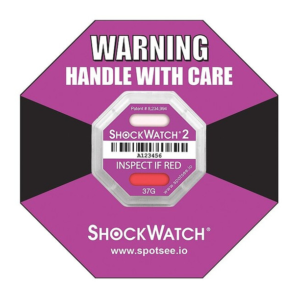 Shockwatch G-ForceIndicatingLabel,Prp,PK50 49000K