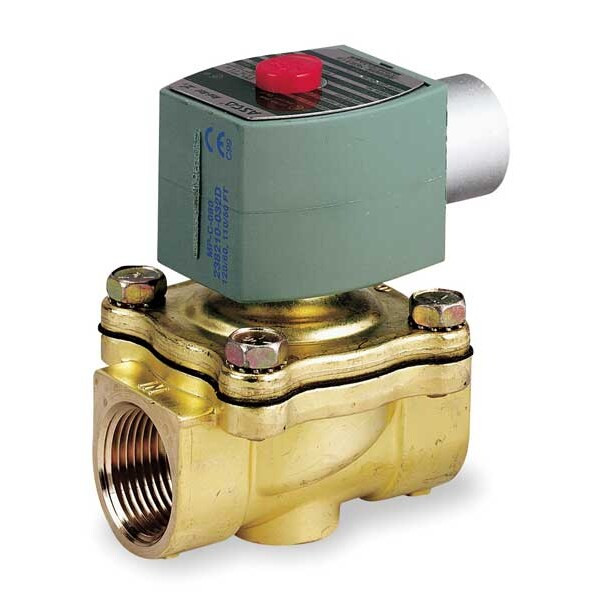 Redhat Solenoid Valve,Brass,NC,Air, Inert Gas 8210G009