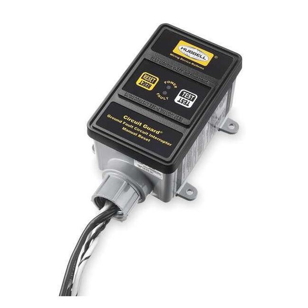 Hubbell Wiring Device-Kellems Hard Wired GFCI,30 A,Black,240VAC GFHW23005