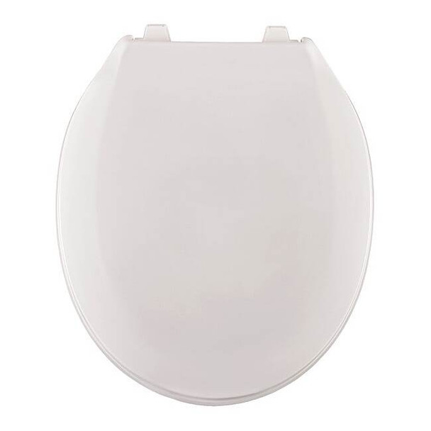 Centoco Toilet Seat With Cover, Toilet Seat, Round, White 460STS-001