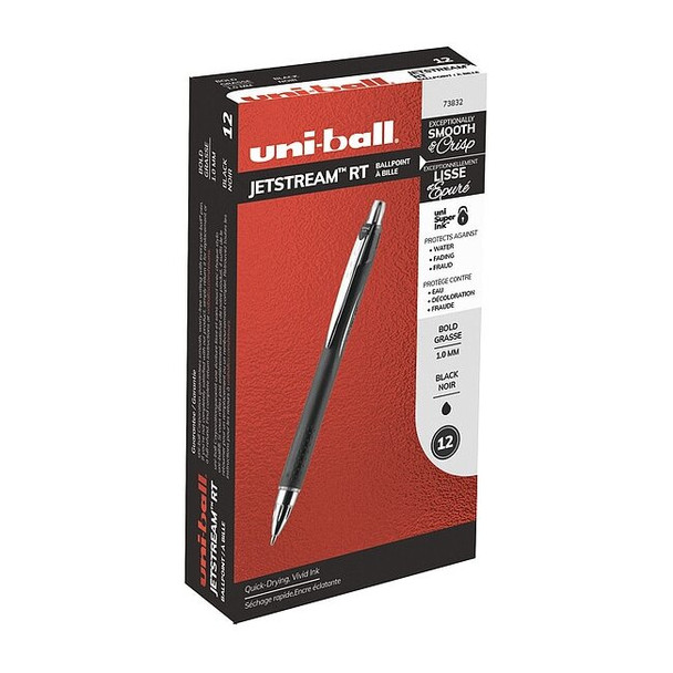 Uni-Ball Retractable Rollerball Pen, Fine 0.7 mm, Blue PK12 62153