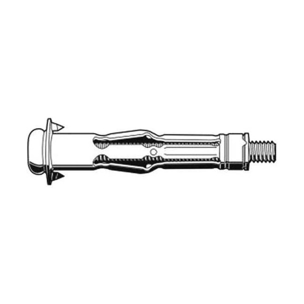 Wall Anchor, 3-3/4" L, Steel, 117 lbs Tension Strength, 100 PK