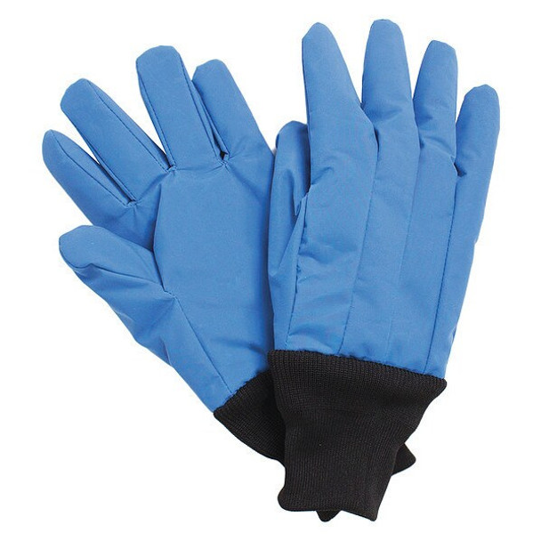 Water Resistant Cryogenic Gloves, 12 in Length, Nylon, Knit, Wrist Coverage, M