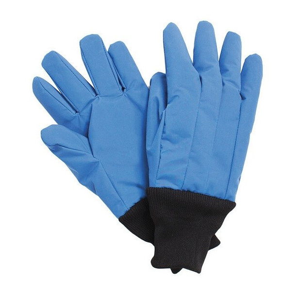 Water Resistant Cryogenic Gloves, 12 in Length, Nylon, Knit, Wrist Coverage, M