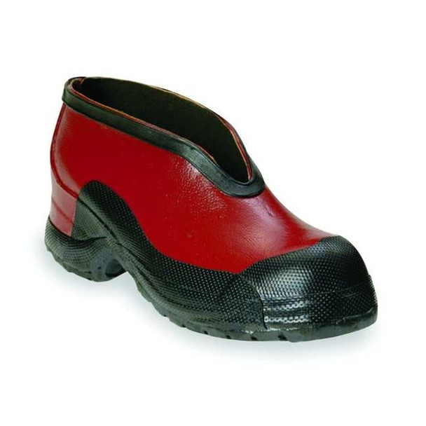 Salisbury Overshoe, Electrical, Slip On, Rubber, Ankle Height, Red, 14 51508 14