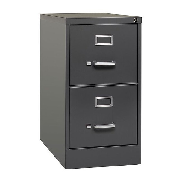 Hirsh 15 in W 2 Drawer Vertical File Cabinet, Charcoal,  Letter 24065