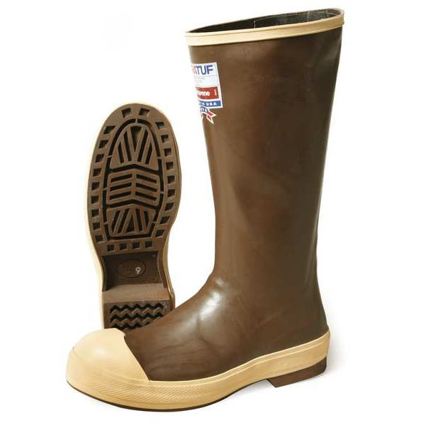 Xtratuf Men's Tall Rubber Boots, 10 Steel Toe, 15" H, Tan, 22271G/G 22271G/10