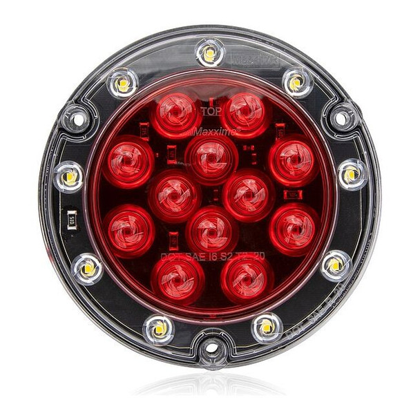 Maxxima Stop/Turn/Tail Light,Red,1/2" D,1/2" H M85417R
