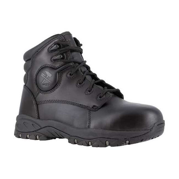 Men's 6-Inch Work Boot, 9 1/2 M, Steel Toe, 6 in H, Black, IA5150
