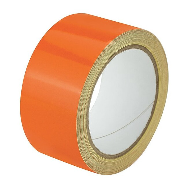 Reflective Safety Tape Vinyl Orange, 2" W x 10 yd. L, 5.5 mil Thick