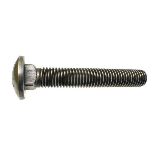 Carriage Bolt, Square Neck, 5/8"-11, 2-1/4 in L, Steel, Grade 8, Plain, 25 PK