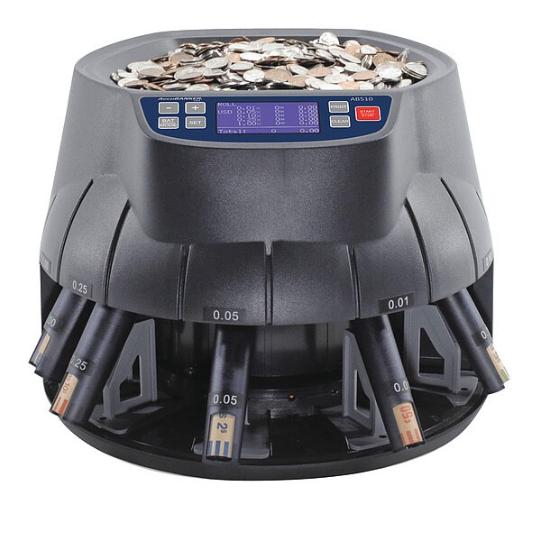 Accubanker Coin Counter,3000 Coins Capacity AB510