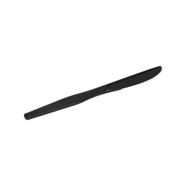 Dixie Wrapped Disposable Knife, Black, Heavy Weight, PK1000 PKH53C