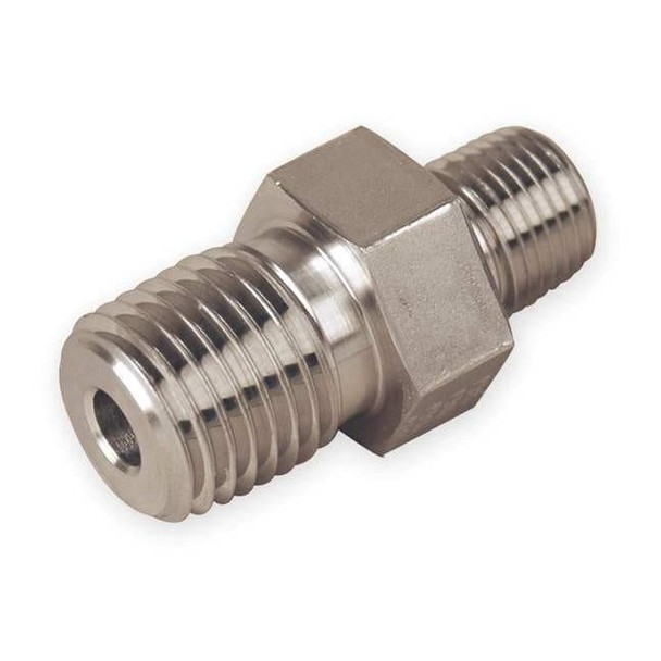Parker 3/4" x 1/4" MNPT 316 SS Hex Long Nipple 12-4 MHN-SS