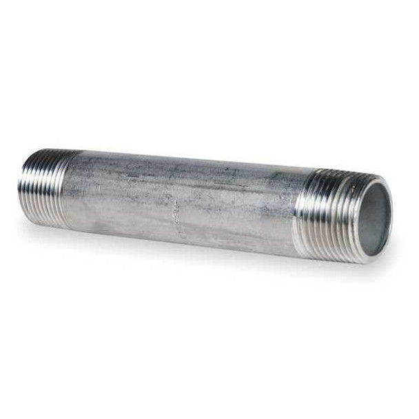 2" MNPT x 5" TBE Stainless Steel Pipe Nipple Sch 40, Seamless/Welded: Welded
