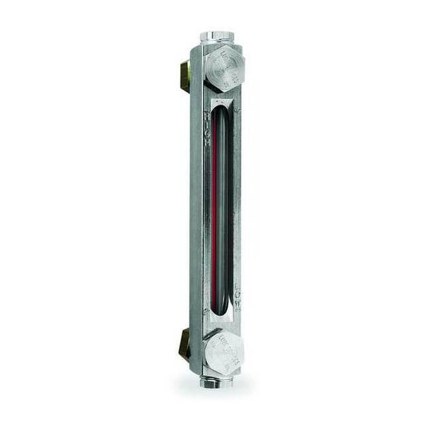 Closed Circuit Liquid Level Gauge, Pipe Adapter, 9 in, 1/4 NPTF Brass