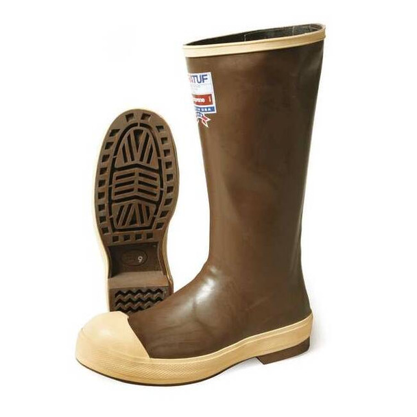 Xtratuf Men's Tall Rubber Boots, 8 Steel Toe, 15" H, Tan, 22271G/G 22271G/8