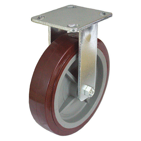 NSF-Listed Plate Caster,660 lb. Ld Rating,Roller