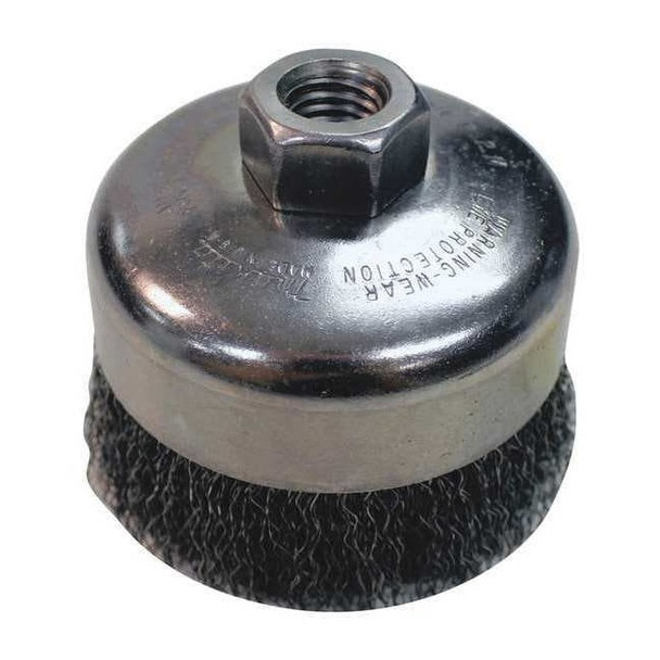 Makita Cup Brush,Crimped Wire,1/64" Brush Dia. A-98407