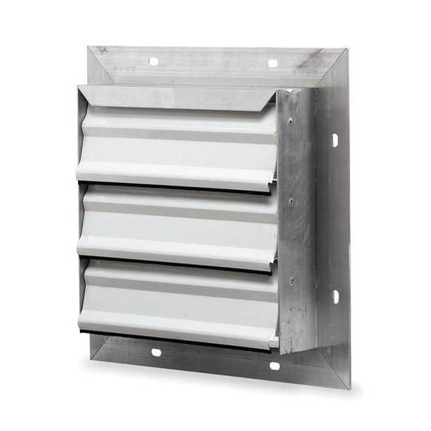 36 in 42"H-W 5.75"L Aluminum Wall Shutter, 39-1/2 in x 39-1/2 in, Aluminum