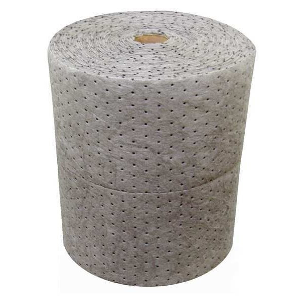 Sorbent Roll, 41 gal, 30 in x 150 ft, Universal, Gray, Polypropylene