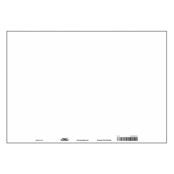 Condor Blank Sign, 20" W, 14" H, No Text, Aluminum, White 486U12