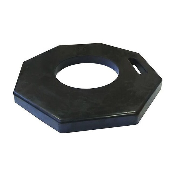 Traffic Cone Base, Rubber, 1 1/2 in Height, 17 1/2 in Length, 16.5 lb, Black