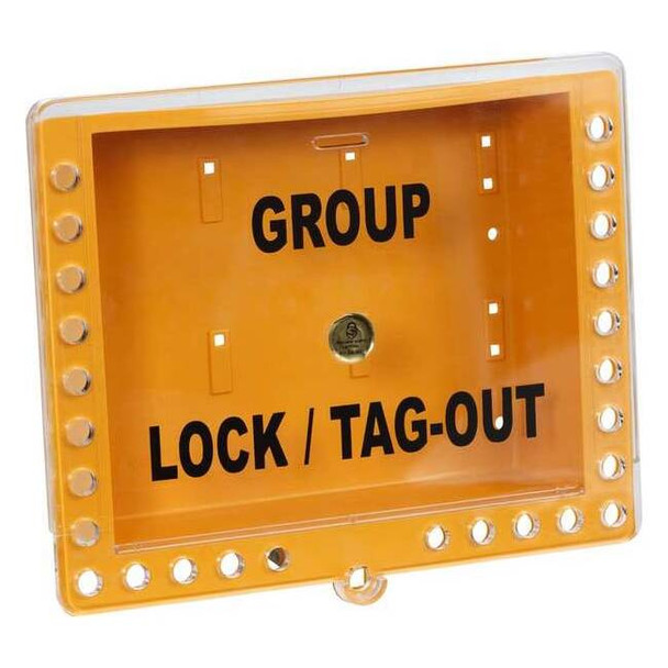 Condor Group Lockout Box,Yellow,10.5" H 7389