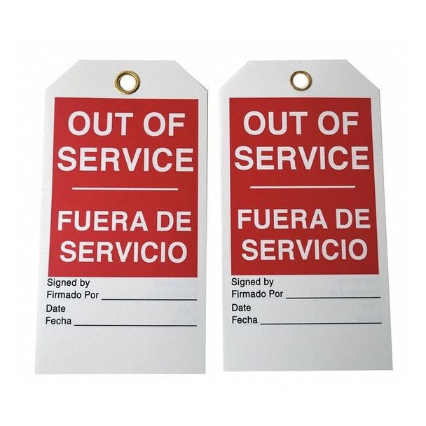 Manufacturer Varies Tag,White,Cardstock,5-3/4inH,3inW,PK100 8XCV1