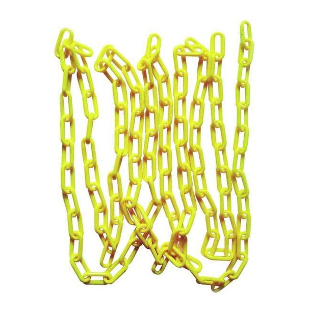 Manufacturer Varies Plastic Chain, Yellow, 100 ft Length, Matte 33L678