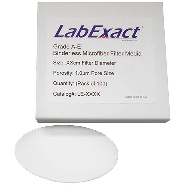Labexact Filter Membrane,Pore 1.0um,4.7cm,PK100 12K878