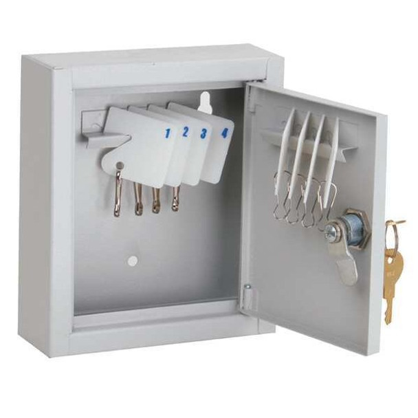 Manufacturer Varies Key Box,8 Keys,Single Key,Steel,Wall 33J868