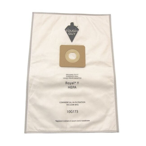 Tough Guy Vacuum Bag, 5-Ply, Synthetic HEPA Filter Bag, 10 PK 10G173