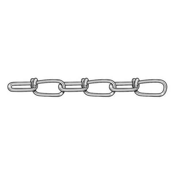 Dayton Chain,Dbl,Zinc,Sz 3/0,305 Lb Load,100 Ft 2ZDH8
