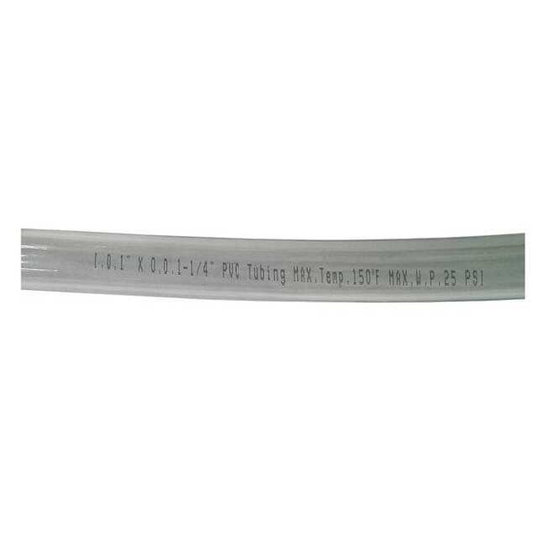Manufacturer Varies Tubing,1 I.D.,100 ft.,Clear,Flexible 1PBK4